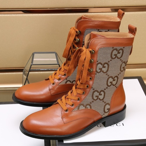 Wholesale Gucci Boots For Men #1257521 $118.00 USD, Wholesale Quality Replica Gucci Boots