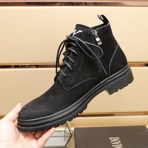 Replica Armani Boots For Men #1257523 $96.00 USD for Wholesale