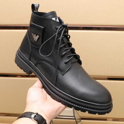 Replica Armani Boots For Men #1257524 $96.00 USD for Wholesale