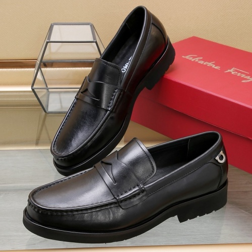 Wholesale Salvatore Ferragamo Leather Shoes For Men #1257529 $92.00 USD, Wholesale Quality Replica Salvatore Ferragamo Leather Shoes