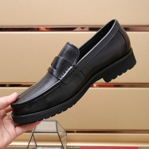 Replica Salvatore Ferragamo Leather Shoes For Men #1257529 $92.00 USD for Wholesale