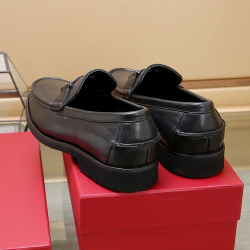 Replica Salvatore Ferragamo Leather Shoes For Men #1257530 $92.00 USD for Wholesale