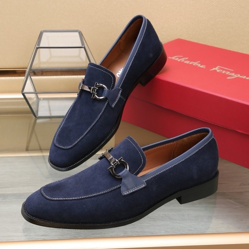 Wholesale Salvatore Ferragamo Leather Shoes For Men #1257531 $92.00 USD, Wholesale Quality Replica Salvatore Ferragamo Leather Shoes