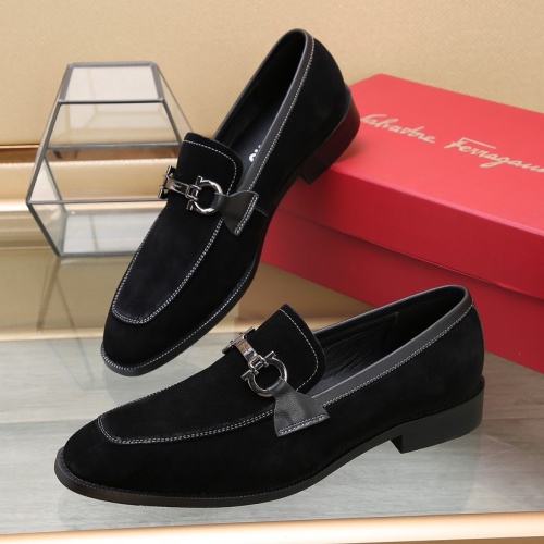 Wholesale Salvatore Ferragamo Leather Shoes For Men #1257532 $92.00 USD, Wholesale Quality Replica Salvatore Ferragamo Leather Shoes