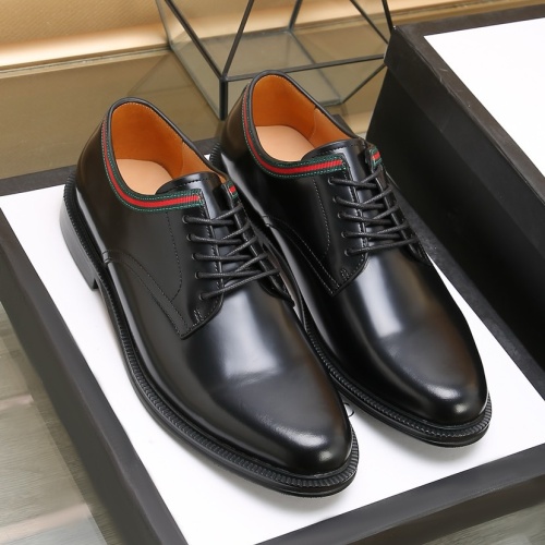 Replica Gucci Oxfords Shoes For Men #1257545 $98.00 USD for Wholesale