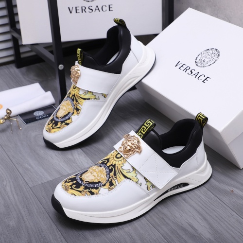 Wholesale Versace Casual Shoes For Men #1257658 $76.00 USD, Wholesale Quality Replica Versace Casual Shoes