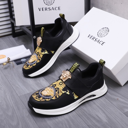 Wholesale Versace Casual Shoes For Men #1257659 $76.00 USD, Wholesale Quality Replica Versace Casual Shoes