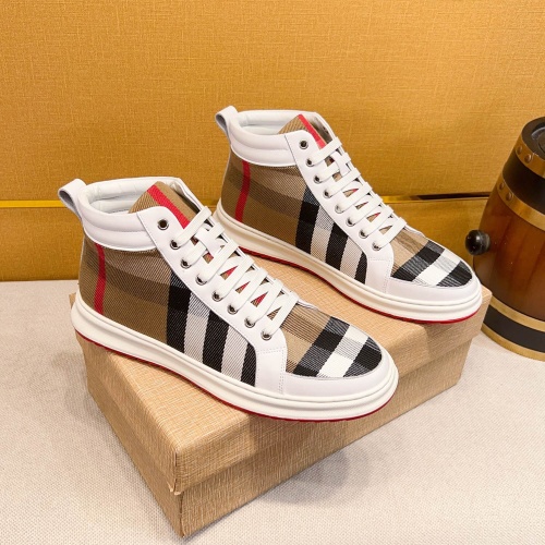 Wholesale Burberry High Tops Shoes For Men #1257729 $80.00 USD, Wholesale Quality Replica Burberry High Tops Shoes