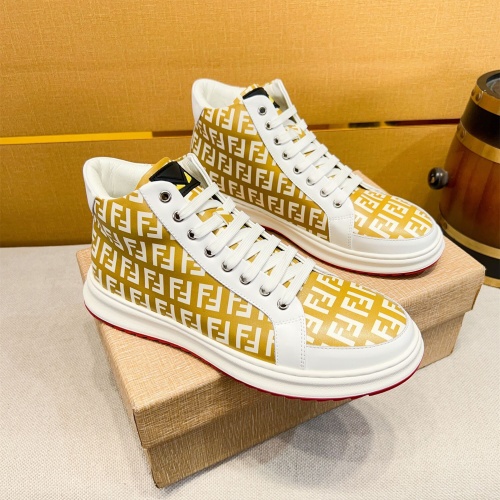 Wholesale Fendi High Tops Casual Shoes For Men #1257731 $80.00 USD, Wholesale Quality Replica Fendi High Tops Casual Shoes