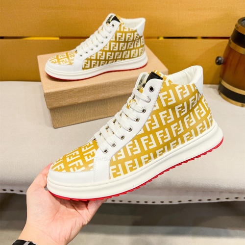 Replica Fendi High Tops Casual Shoes For Men #1257731 $80.00 USD for Wholesale