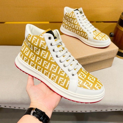 Replica Fendi High Tops Casual Shoes For Men #1257731 $80.00 USD for Wholesale