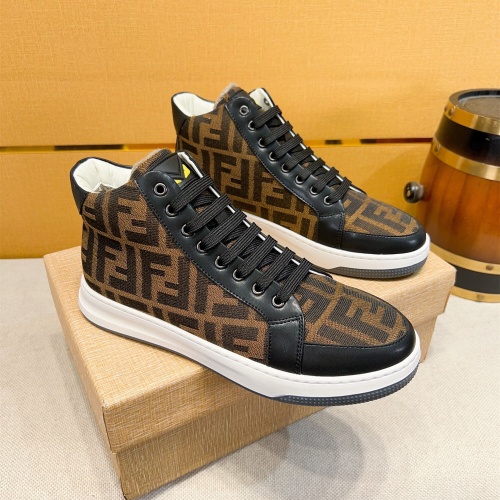 Wholesale Fendi High Tops Casual Shoes For Men #1257732 $80.00 USD, Wholesale Quality Replica Fendi High Tops Casual Shoes