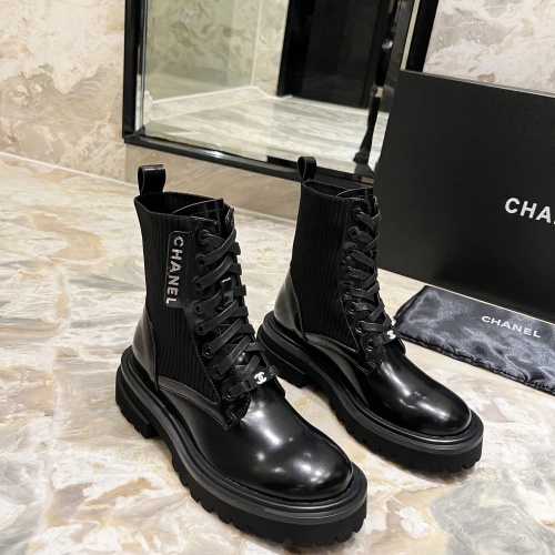 Wholesale Chanel Boots For Women #1257760 $115.00 USD, Wholesale Quality Replica Chanel Boots