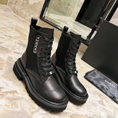 Wholesale Chanel Boots For Women #1257761 $115.00 USD, Wholesale Quality Replica Chanel Boots