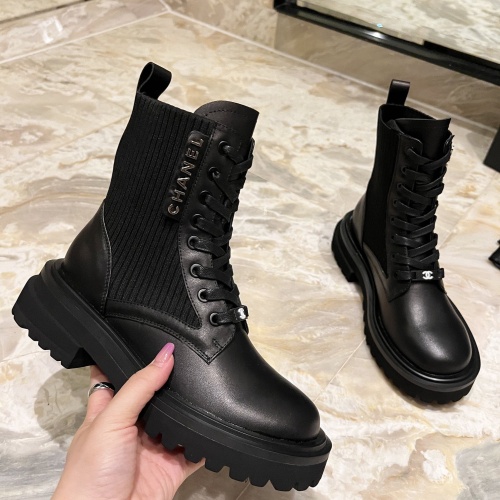 Replica Chanel Boots For Women #1257761 $115.00 USD for Wholesale