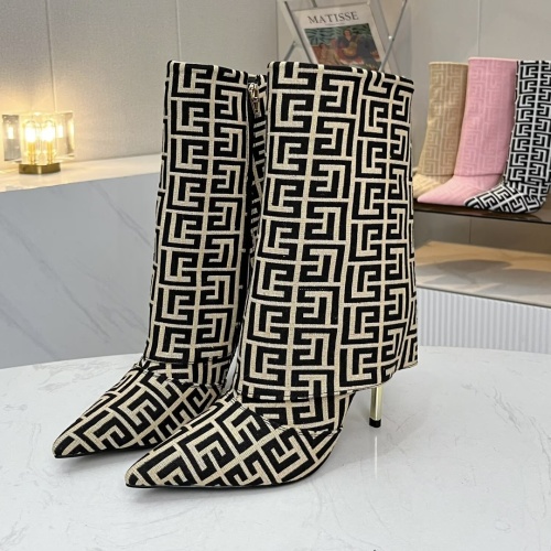 Replica Balmain Boots For Women #1257771 $112.00 USD for Wholesale