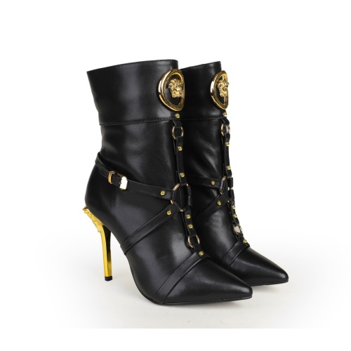 Wholesale Versace Boots For Women #1257776 $125.00 USD, Wholesale Quality Replica Versace Boots