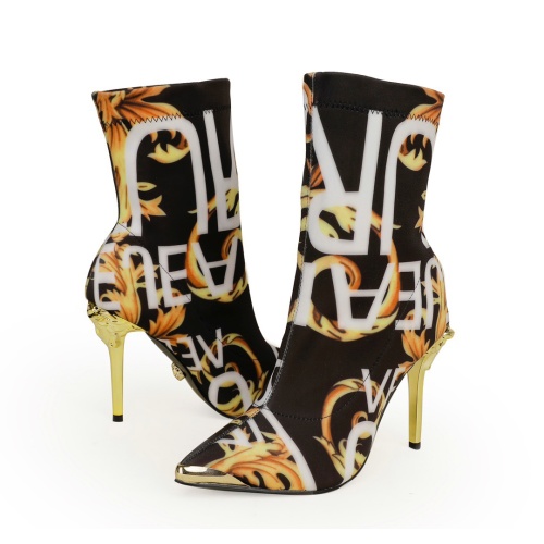 Replica Versace Boots For Women #1257778 $96.00 USD for Wholesale