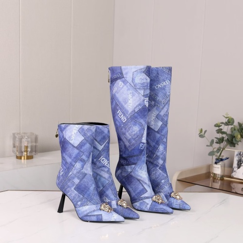 Replica Versace Boots For Women #1257781 $115.00 USD for Wholesale