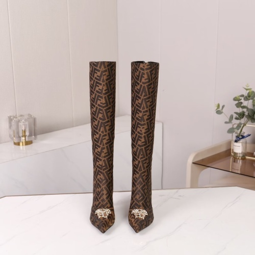 Replica Versace Boots For Women #1257783 $115.00 USD for Wholesale