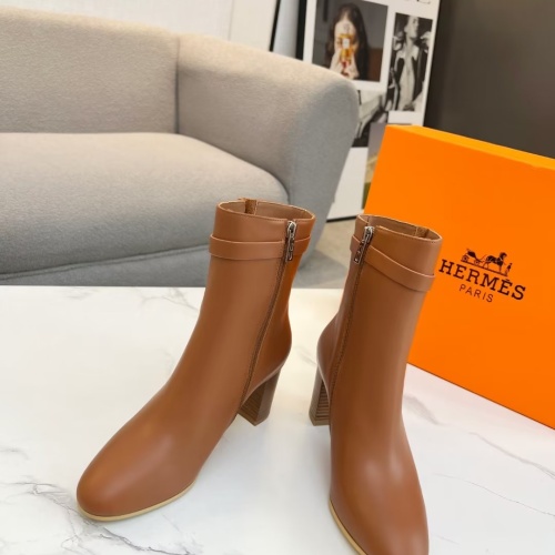 Replica Hermes Boots For Women #1257797 $108.00 USD for Wholesale