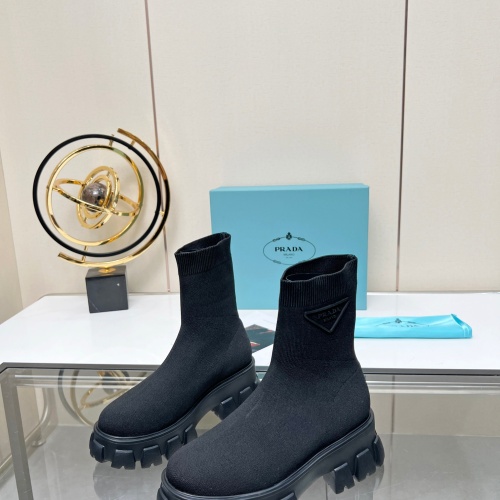 Replica Prada Boots For Women #1257847 $88.00 USD for Wholesale