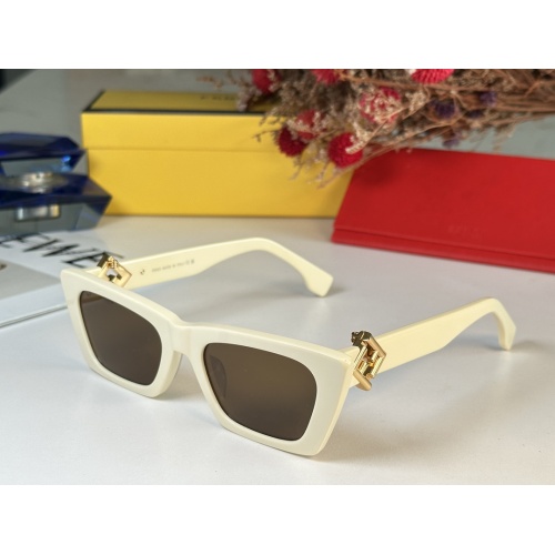 Wholesale Fendi AAA Quality Sunglasses #1257863 $64.00 USD, Wholesale Quality Replica Fendi AAA Quality Sunglasses