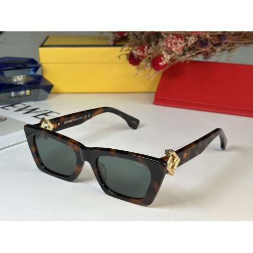 Wholesale Fendi AAA Quality Sunglasses #1257865 $64.00 USD, Wholesale Quality Replica Fendi AAA Quality Sunglasses