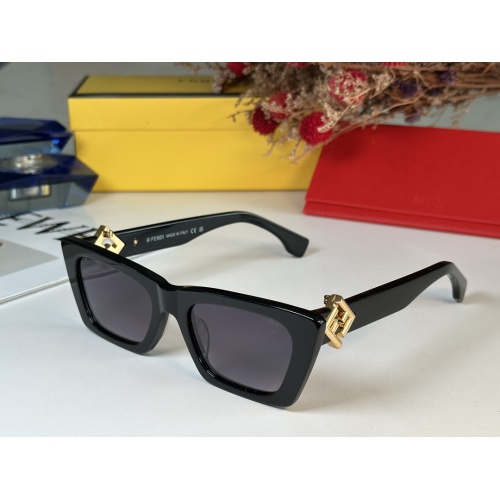 Wholesale Fendi AAA Quality Sunglasses #1257867 $64.00 USD, Wholesale Quality Replica Fendi AAA Quality Sunglasses