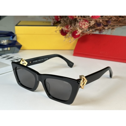 Wholesale Fendi AAA Quality Sunglasses #1257869 $64.00 USD, Wholesale Quality Replica Fendi AAA Quality Sunglasses