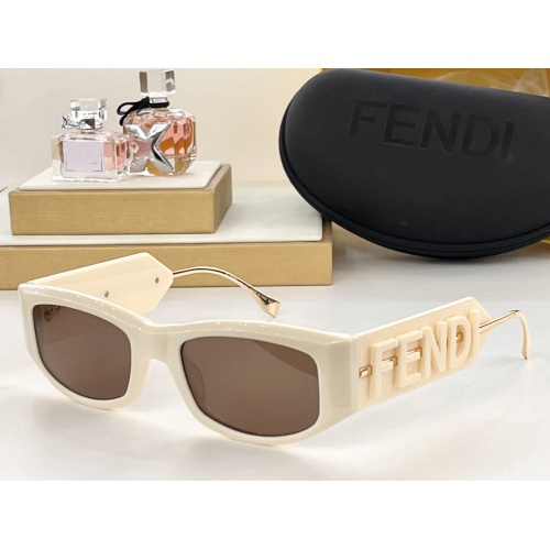 Wholesale Fendi AAA Quality Sunglasses #1257871 $72.00 USD, Wholesale Quality Replica Fendi AAA Quality Sunglasses