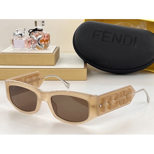 Wholesale Fendi AAA Quality Sunglasses #1257872 $72.00 USD, Wholesale Quality Replica Fendi AAA Quality Sunglasses