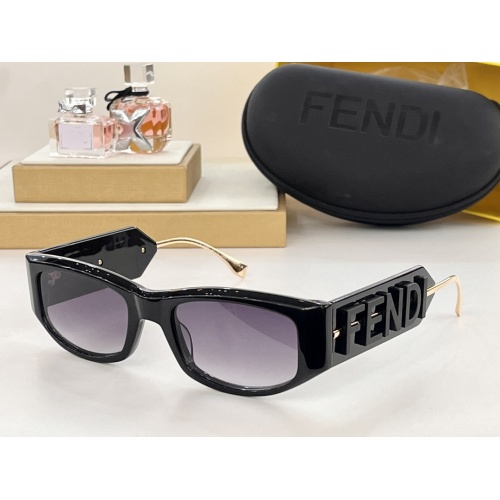 Wholesale Fendi AAA Quality Sunglasses #1257876 $72.00 USD, Wholesale Quality Replica Fendi AAA Quality Sunglasses