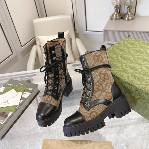 Wholesale Gucci Boots For Women #1257877 $105.00 USD, Wholesale Quality Replica Gucci Boots