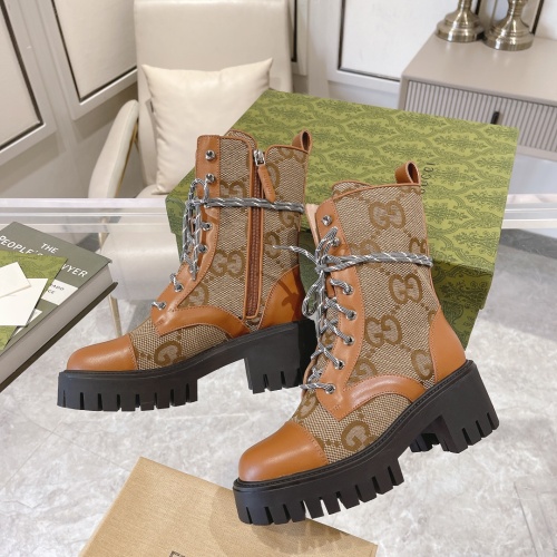 Replica Gucci Boots For Women #1257878 $105.00 USD for Wholesale