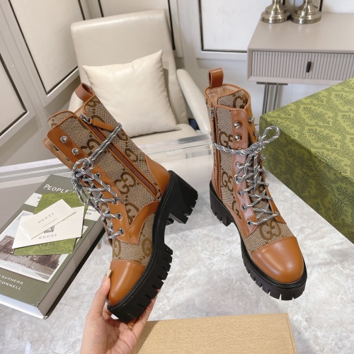 Replica Gucci Boots For Women #1257878 $105.00 USD for Wholesale