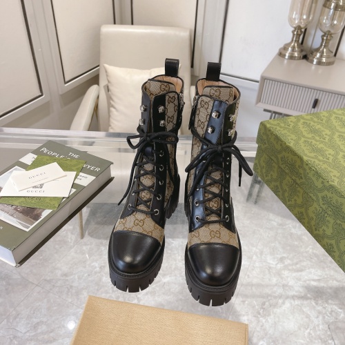 Replica Gucci Boots For Women #1257880 $105.00 USD for Wholesale