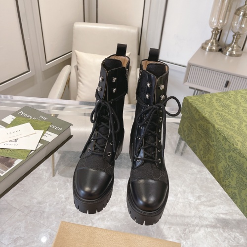 Replica Gucci Boots For Women #1257889 $105.00 USD for Wholesale