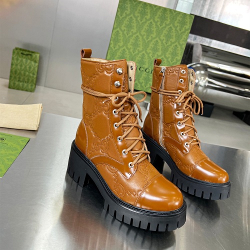 Wholesale Gucci Boots For Women #1257890 $112.00 USD, Wholesale Quality Replica Gucci Boots