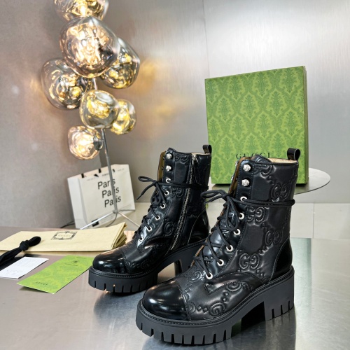 Replica Gucci Boots For Women #1257891 $112.00 USD for Wholesale