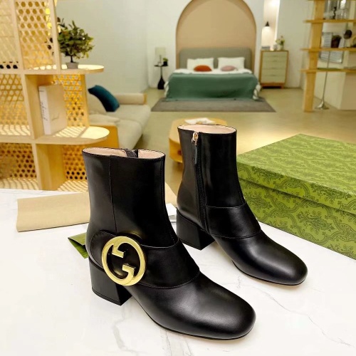 Replica Gucci Boots For Women #1257954 $102.00 USD for Wholesale