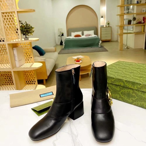 Replica Gucci Boots For Women #1257954 $102.00 USD for Wholesale