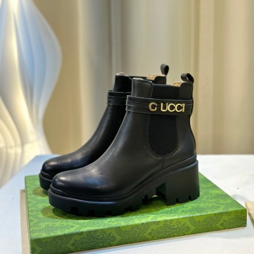 Wholesale Gucci Boots For Women #1257982 $100.00 USD, Wholesale Quality Replica Gucci Boots