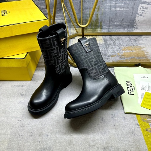 Wholesale Fendi Fashion Boots For Women #1258032 $108.00 USD, Wholesale Quality Replica Fendi Fashion Boots