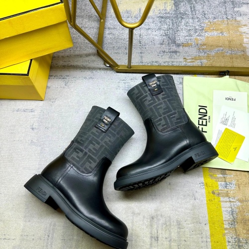 Replica Fendi Fashion Boots For Women #1258032 $108.00 USD for Wholesale