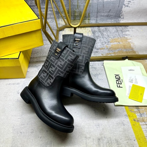 Replica Fendi Fashion Boots For Women #1258032 $108.00 USD for Wholesale