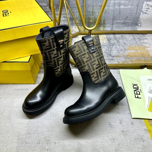 Wholesale Fendi Fashion Boots For Women #1258033 $108.00 USD, Wholesale Quality Replica Fendi Fashion Boots