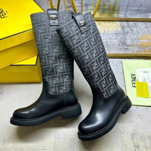 Wholesale Fendi Fashion Boots For Women #1258035 $122.00 USD, Wholesale Quality Replica Fendi Fashion Boots