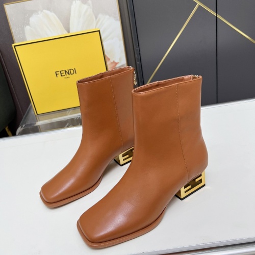 Wholesale Fendi Fashion Boots For Women #1258044 $122.00 USD, Wholesale Quality Replica Fendi Fashion Boots