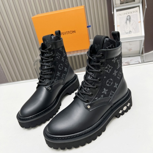 Wholesale Louis Vuitton Boots For Women #1258154 $115.00 USD, Wholesale Quality Replica Louis Vuitton Boots